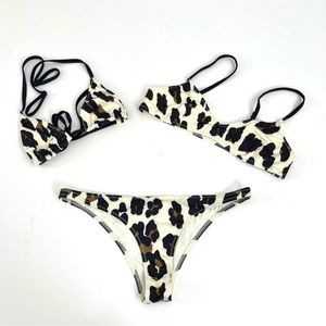 Solid & Striped 3 Piece Animal Print Swimsuit Size Large